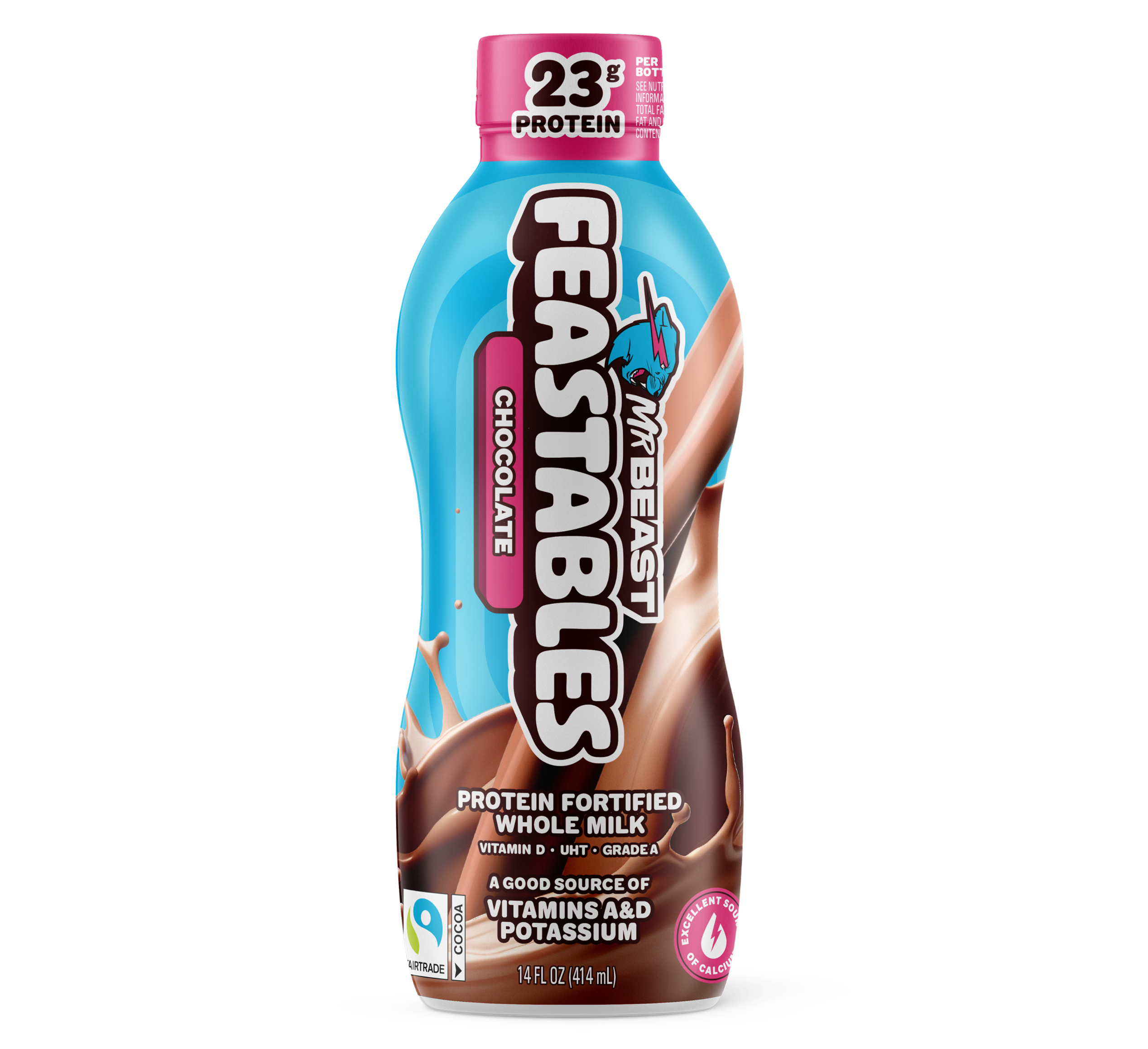 Chocolate Milk 14oz Bottle - USCM1003-12X