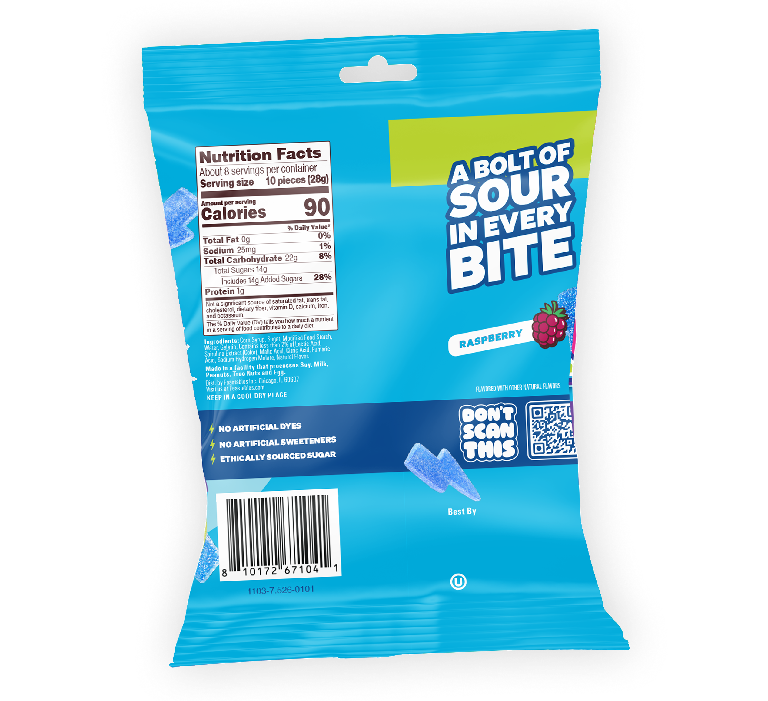 Raspberry Sour Strikes 7.5oz Bag - USGM1005-9X