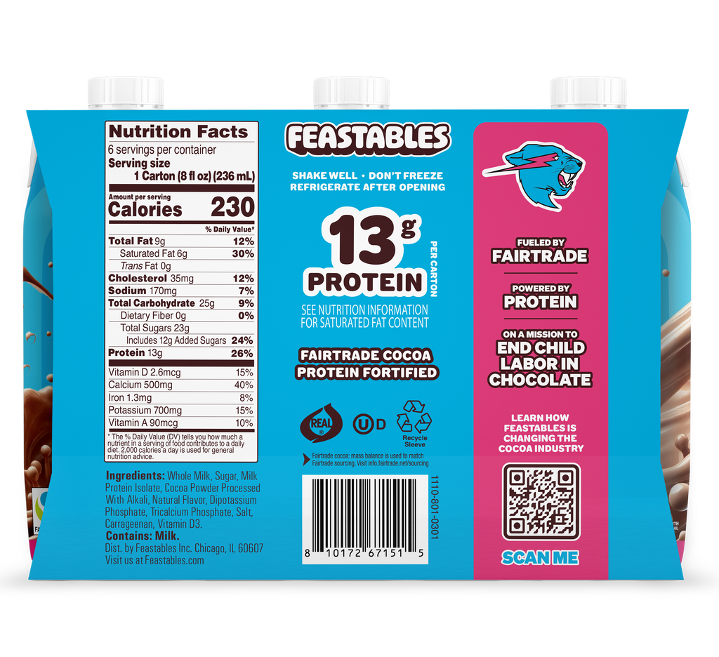 Chocolate Milk 8oz Carton (6ct) - USCM1103 - USCM1103-4X